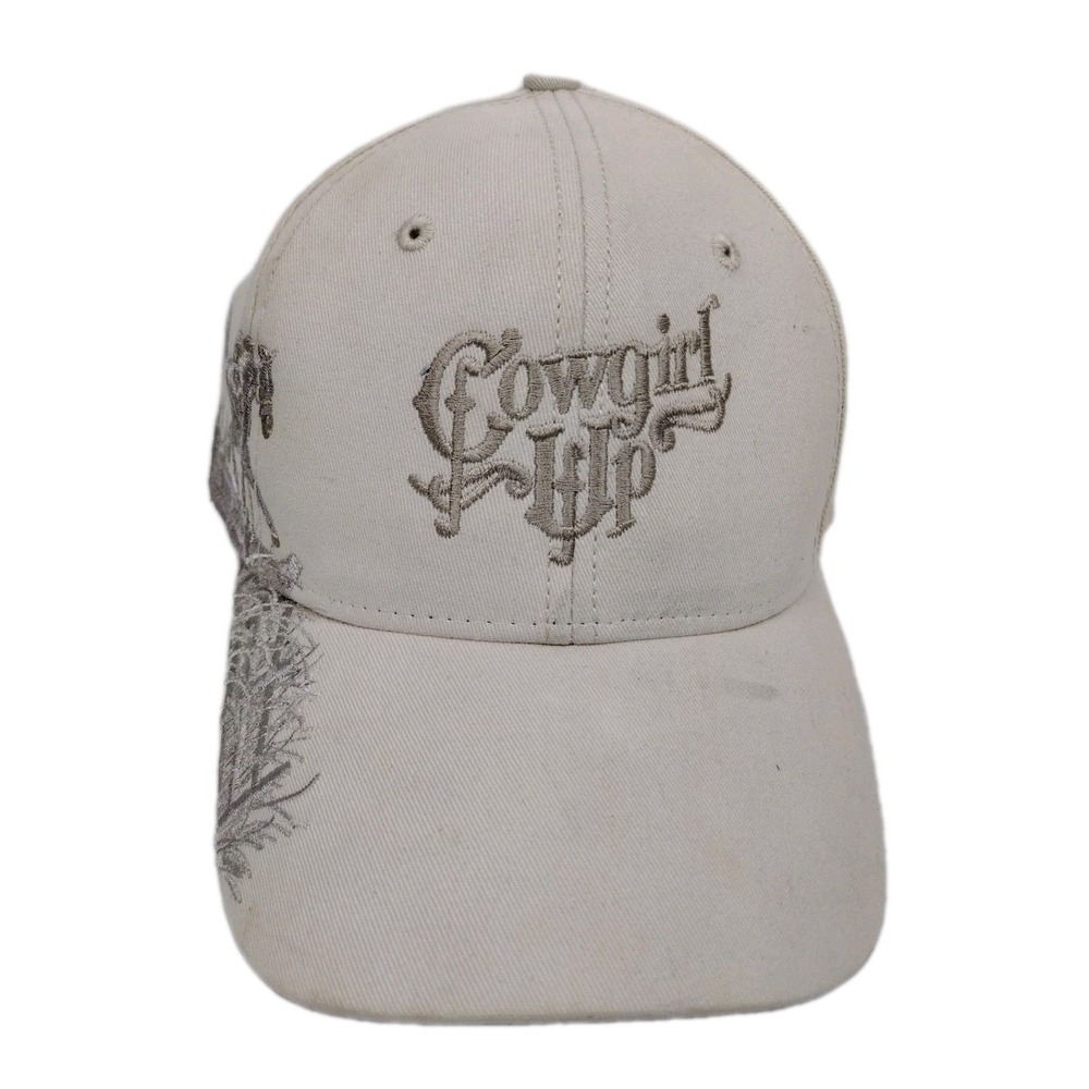Dri Duck Cowgirl Up Beige Cap Hat Strapback Embroidered